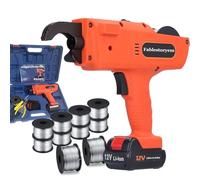 Fablestoryem Legatrice Automatica per Livelli di Tondo per Cemento Armato 8-34mm/30-60mm 12V, Strumento per Legare Barre d'Acciaio con Batterie 1500mAh/13200mAh, Doppia Batteria,8-34MM