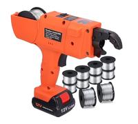 Fablestoryem Legatrice Automatica Portatile per Tondo per Cemento Armato, 1500mAh/13200mAh, Strumento per Legare Barre d'Acciaio Ricaricabili, 8-34mm/30-60mm Opzionale, con 2 Batterie,8-34MM