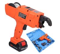 Fablestoryem Macchina Automatica per Legare Tondo per Cemento Armato, 1500mAh/13200mAh Legatrice in Acciaio, 8-34mm/30-60mm, Strumento per Legare Barre, Tenuta Regolabile, Ricaricabile, 12V,8-34MM