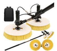 Fablestoryem Macchina per La Pulizia del Lavaggio del Pannello Fotovoltaico con Asta Telescopica da 7,5M, Attrezzatura per La Pulizia del Pannello Solare Elettrico a Doppia Testa,Dual-Purpose-7.5M