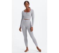 Fabletics Cable Knit 7/8 Classic Grey Heather/gravity Grey Taglia: S Short | Leggings Outlet | Donna | Grigio