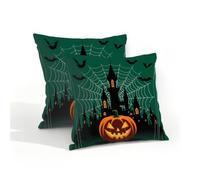 Fabpuro Copricuscino impermeabile per esterni, motivo castello stregato di | Set di 2 federe decorative per mobili da esterno, patio, giardino, tenda, divano