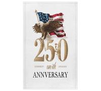 Fabpuro Strofinacci da cucina 45 x 72 cm, morbidi e assorbenti, in microfibra, ad asciugatura rapida, per bagno, decorazione per la casa, parole americane per il 250° anniversario, confezione da 1