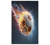 Fabpuro Strofinacci da cucina 45 x 72 cm, morbidi e assorbenti, in microfibra, ad asciugatura rapida, per bagno, decorazione per la casa, brucia-fuoco, palla da calcio, confezione da 6