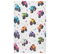 Fabpuro Strofinacci da cucina 45 x 72 cm, morbidi e assorbenti, in microfibra, ad asciugatura rapida, per bagno, decorazione per la casa, cartoni animati colorati Monster Truck, confezione da 1