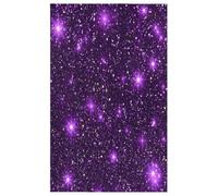Fabpuro Strofinacci da cucina 45 x 72 cm, morbidi e assorbenti, in microfibra, ad asciugatura rapida, per bagno, decorazione per la casa, viola glitter stelle brillanti, confezione da 1
