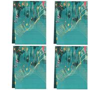 Fabpuro Strofinacci da cucina 45 x 72 cm, morbidi e assorbenti, in microfibra, ad asciugatura rapida, per bagno, decorazione per la casa, amanti della musica, note musicali, confezione da 4