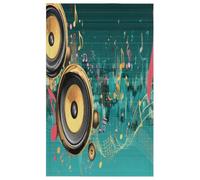 Fabpuro Strofinacci da cucina 45 x 72 cm, morbidi e assorbenti, in microfibra, ad asciugatura rapida, per bagno, decorazione per la casa, amanti della musica, note musicali, confezione da 1