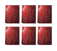 Fabpuro Strofinacci da cucina 45 x 72 cm, morbidi e assorbenti, in microfibra, ad asciugatura rapida, per bagno, decorazione per la casa, San Valentino, cuori rossi lucidi con linee vorticose