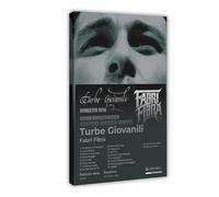 Fabri Fibra Art Poster Hip Hop Music Album Turbe Giovanili Cover Tracklist Fan Regalo Cool Rapper Singer Rap Room Decor Canvas Poster Wall Art Decor Stampa Quadri per Soggiorno Camera da Letto Deco