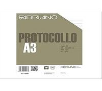 Fabriano 02110566 Fogli Protocollo Standard, Rigato a 31, 66 G/MQ, Confezione 200