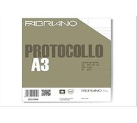 Fabriano 163700 Foglio Protocollo, Rigato, Confezione da 200 Pezzi
