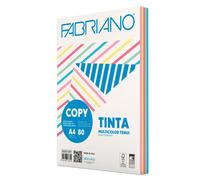 FABRIANO - 19100811 - FabrianoColore - A4 - 80 gr - mix 5 colori tenui - Fabriano - conf. 250 fogli - 67749 - Conf. da 1 Pz. - 19100811