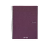 FABRIANO - 19290112 - Maxiquaderno EcoQua original - spiralato - A4 - 90 gr - 5 mm - 70 fogli - vino - Fabriano - 94791 - Conf. da 5 Pz. - 19290112
