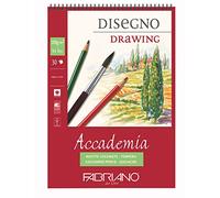 Fabriano Accadem Dess - Carta da disegno, formato A5, 14,8 x 21 cm, colore: Bianco