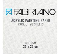 Fabriano Acrilico Dipinto Carta 35 X 25 CM Confezione 20 Fogli