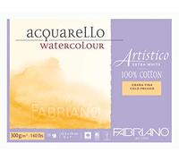 Fabriano AEW 4CO BL 25 °F GF-Carta acquerello XL, colore: bianco, 12,5 x 18 cm