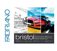 Fabriano Blocco Bristol 21x29,7 Cm 250 Gr 20 Fogli Liscio