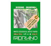 Fabriano Blocco da disegno A4, 200 g / m², 50 fogli, Bianco, 21 x 29.7 x 0.5 cm