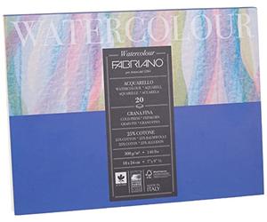 Fabriano Carta ad Acquerello, Cotone, Bianco, 18 x 24 x 0,5 cm