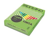 carta copy tinta - a4 - 80 gr - colori forti verde pisello - fabriano - conf. 500 fogli