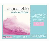 Fabriano Carta da acquerello, Cotone, Bianco, Cotone, bianco, 23 x 30.5 x 0.5 cm