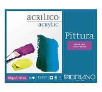 Fabriano Carta Per Acquarello Pack di 10, 400 g 30 x 40 cm, Bianco