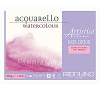 Fabriano-Carta per acquerelli, AEW BL 4CO XL 30,5 x 45,5 cm, colore: bianco