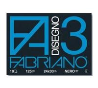 Fabriano CF10ALBUM DIS F3 NERO 24X33 125GR