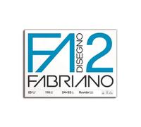 Fabriano Disegno 2 Blocco F2 24x33 cm 20 fg da 110 gr/mq ruvido bianco