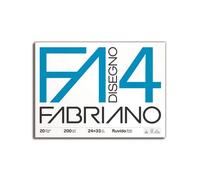 Fabriano Disegno 4 Blocco F4 24x33 cm 20 fg da 200 gr/mq ruvido bianco