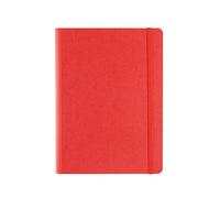 Fabriano Ecoqua Plus - Quaderno a spirale nascosto, 14,7 x 21,1 cm, formato A5, a righe, colore: rosso