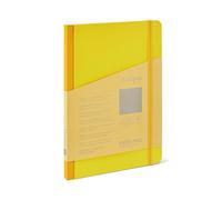 Fabriano Ecoqua Plus - Quaderno rilegato in tessuto, 14,7 x 21,1 cm, bianco, giallo, 80 fogli, certificato FSC, senza acidi, senza cloro, 90 g/m², carta bianca Bioprima