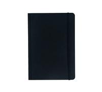 Fabriano Ecoqua Plus - Quaderno rilegato in tessuto, 14,7 x 21,1 cm, formato A5, a righe, nero