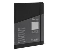 Fabriano Ecoqua Plus - Quaderno rilegato in tessuto, 21,1 x 29,7 cm, bianco, nero, 80 fogli, certificato FSC, senza acidi, senza cloro, 90 g/m², carta bianca Bioprima