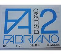 Album da disegno ruvido Fabriano Disegno 2 - 437421 Album ruvido da disegno 33 X 48 cm con 12 fogli da 110 g/mq di color bianco in confezione da 1 Pz.