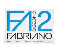 Album da Disegno Fabriano 2 - 33x48 cm - Liscio Riquadrato Collato - 110 g - 062