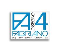 FABRIANO Fogli Blocco FA/4 20 Fogli 33 x 48 cm Liscio 220 g/m²