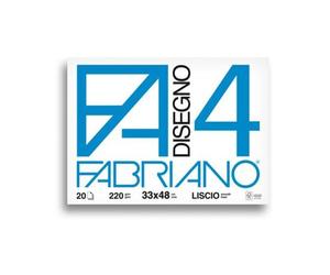 FABRIANO Fogli Blocco FA/4 20 Fogli 33 x 48 cm Liscio 220 g/m²