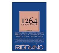 Fabriano Honsell 19100655 Blocco Bristol 1264, 4 incollati, 200 g/mq, DIN A3, 50 Fogli di Carta Bianca, Extra Liscia, Senza acidi, Ideali per Tutte Secco e Tecniche nasali Leggere