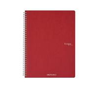FABRIANO - 19290103 - Maxiquaderno EcoQua original - spiralato - A4 - 90gr - 5mm - 70 fogli - rosso scuro - Fabriano - 94786 - Conf. da 5 Pz. - 19290103