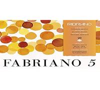 Fabriano Unbekannt Disegno 5"-Cartoncino ad Acquerello, 300 g/m2, 23 x 21 cm, 20 Fogli, 4 Lati, Senza Cloro e acidi, Bianco, unità