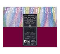 Fabriano Watercolour 17522432 - Cartoncino ad acquerello, 200 g/m², 24 x 32 cm, 75 fogli, bianco naturale, grana fine, senza acidi, superficie vellutata, colore: bianco