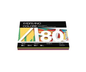 FabrianoColore - A3 - 80 gr - mix 5 colori forti - Fabriano - conf. 250 fogli