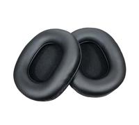Fabric Center - Cuscinetti auricolari per cuffie over-ear, colore: nero | Coppia di cuscinetti ovali di ricambio con esterno morbido effetto pelle