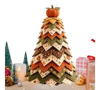 Fabric Christmas Tree Set Reusable Quilted Tabletop Holiday Decoration