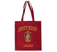 Fabric Flavours Borsa tote in tela di Harry Potter, borsa per la spesa ecologica riutilizzabile con stemma della casa, regalo con licenza ufficiale per fan e studenti, Multicolore, 38 x 41 cm