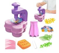 Fabric Flower Toy, Craft Bouquet, Educational Floral Kit, 5.71x5.12x7.68 Inches Soft Material, Reusable Pieces, Activity for Kids, Birthday, Mother's Day Gift, Classroom Teaching or Home Activities
