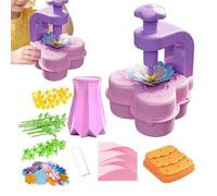 Fabric Flowers Bouquets Toys, Fabrics Flower Crafting Toy Kit, DIYers Floral Bouquet Making Game for Beginners Over 3 Years Old, Fun Home Crafting Activities, Ideal for Mother's Day, and Creative Play