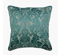 Fabric Mart Direct Blu 35x35 cm Seta Jacquard Federa Con Cerniera, Seta Federa x Lettino, Vittoriano Damasco Fodera per cuscino con cerniera - King Damask